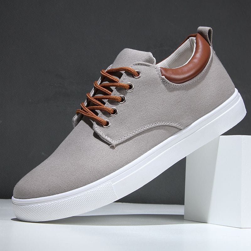 Brand Breathable Male Canvas Sneakers for Men Big Size 46 47 48 Cozy Man Walk Flat Trainers White Black Gray Blue Red Sneakers