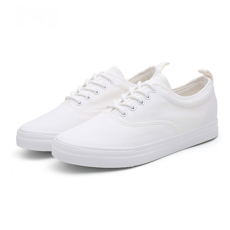 Track Shoes New Men's Casual Shoes Man Flat Shoes Fashion Classic Couples Canvas Shoes Low Top Lace-up White Sneakers Male Shoes