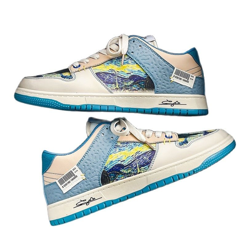 Van Gogh Men Women casual Walking Trainers Male Jogging Platform Sneakers Girls kateboarding Shoes flats 3D graffiti Footwear