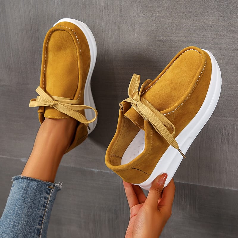 Women's Sports Shoes Casual Sneaker Loafers Fashion Ladies Shoe Platform Sneakers Non Slip Lace-up Round Toe 2023 Spring Autumn