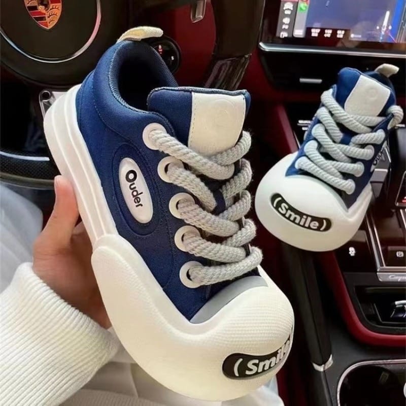 Women's Vulcanized Shoes New Luxury Designer Lace Up Platform Sports Shoes Outdoor Comfortable Casual Women's Shoes Zapatillas