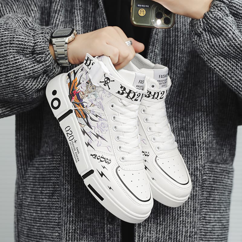 Mens Anime Shoes Cosplay Sneakers Cartoon Men Casual Shoes High Top Running Shoes Sneakers for Women Big Size47