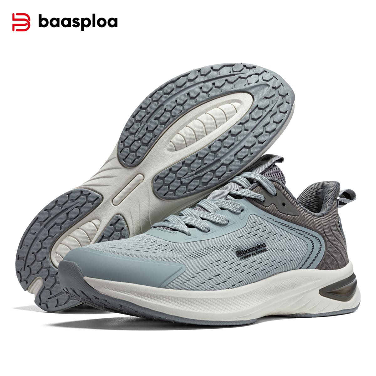 Baasploa Men Running Shoes Mesh Breathable Sneakers Men Outdoor Basketball Shoes Running Lightweight Training Shoes for Men