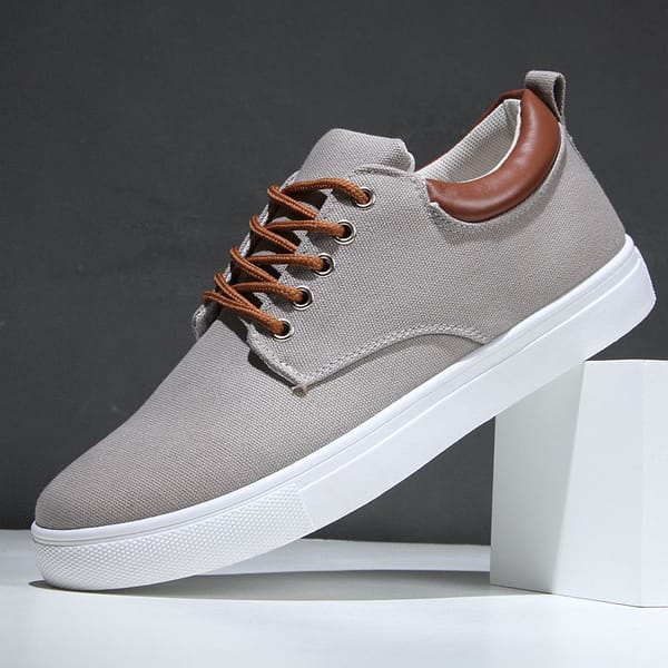 Brand Breathable Male Canvas Sneakers for Men Big Size 46 47 48 Cozy Man Walk Flat Trainers White Black Gray Blue Red Sneakers