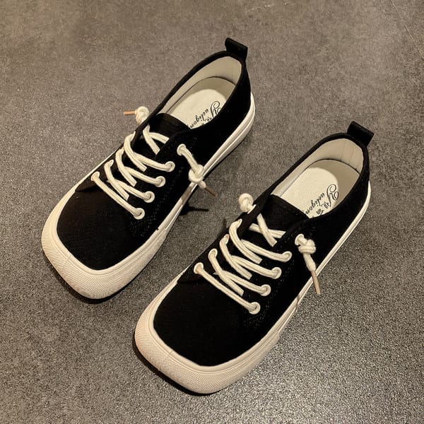 Wide Feet Square Toe Canvas Loafers Women's Leisure Lace Up Sneakers Platform Leopard Zebra Print Shoes Student Running Shoes