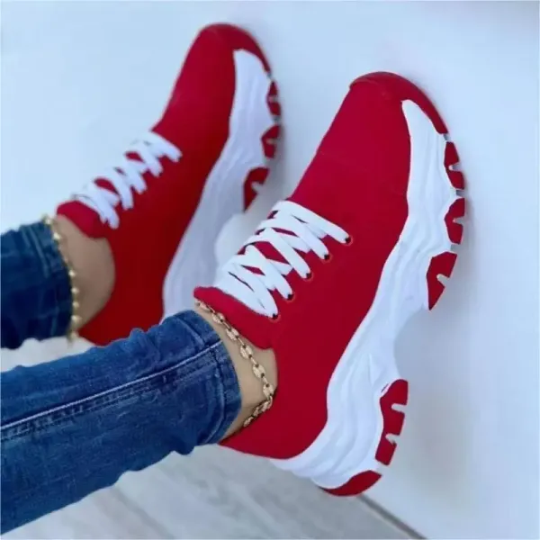 2023 New Women's Sports Shoes Canvas Shoes Casual Women's Sports Shoes Flat Lace Up Adults Zapatillas Mujer Chaussure Femme