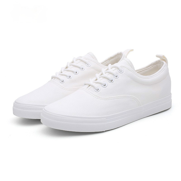 Track Shoes New Men's Casual Shoes Man Flat Shoes Fashion Classic Couples Canvas Shoes Low Top Lace-up White Sneakers Male Shoes