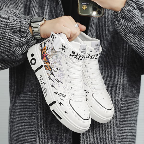 Mens Anime Shoes Cosplay Sneakers Cartoon Men Casual Shoes High Top Running Shoes Sneakers for Women Big Size47